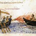 Byzantský plamenomet, Madrid Skylitzes, 11. století