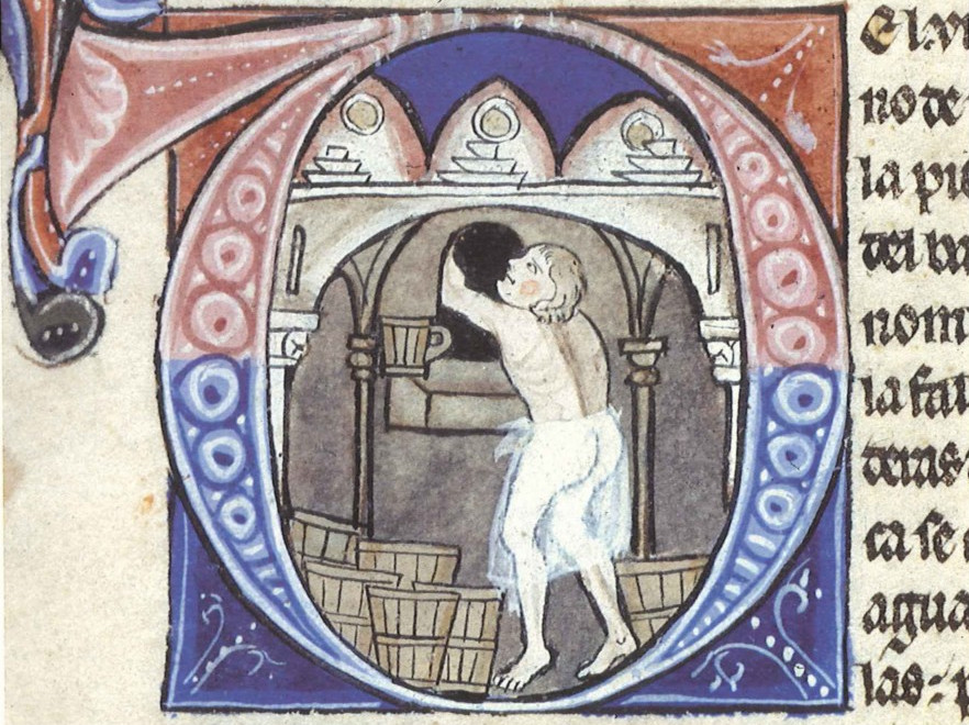 Spa, 1253-1279 AD, Spain, Lapidario MS.H.I15, folio 69r, piedro de baňo