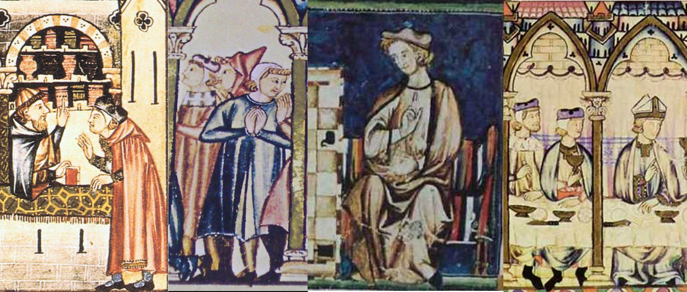 Beret "capiello un forma de boina", collage, 1283-4 AD, Spain, CSM, LJ