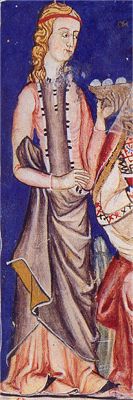 Křesťanská krásná služebná, 1283, Španělsko, Libro de acedrex, dados e tablas, folio 8r