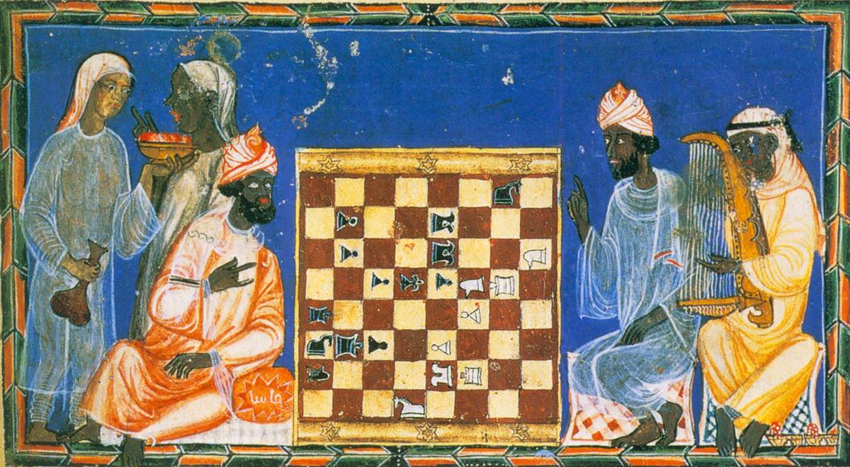 Muslimské krásky, 1283, Španělsko, Libro de acedrex, dados e tablas, folio 22r