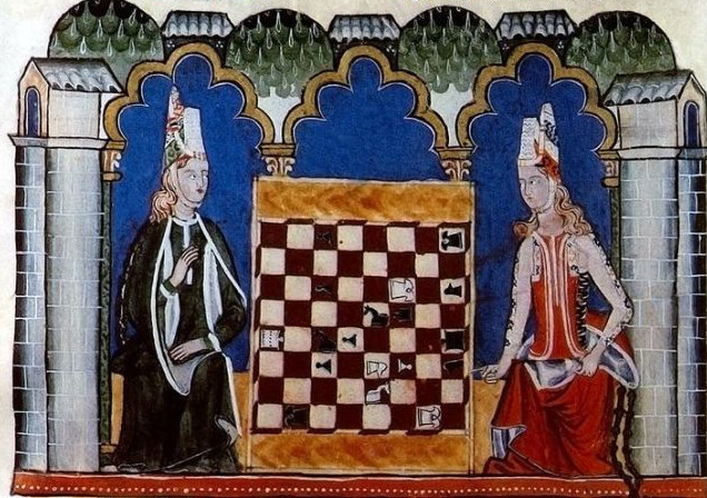 Křesťanské urozené dámy, 1283, Španělsko, Libro de acedrex, dados e tablas, folio 32r