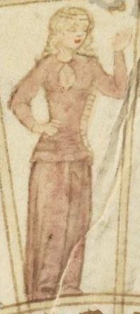 Zamilovaná dívka, 1280-84, Španělsko, Libro de astromagia, folio 5v 22