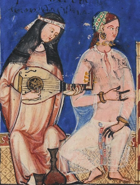 Muslimské krásky, 1283, Španělsko, Libro de acedrex, dados e tablas, folio 18r